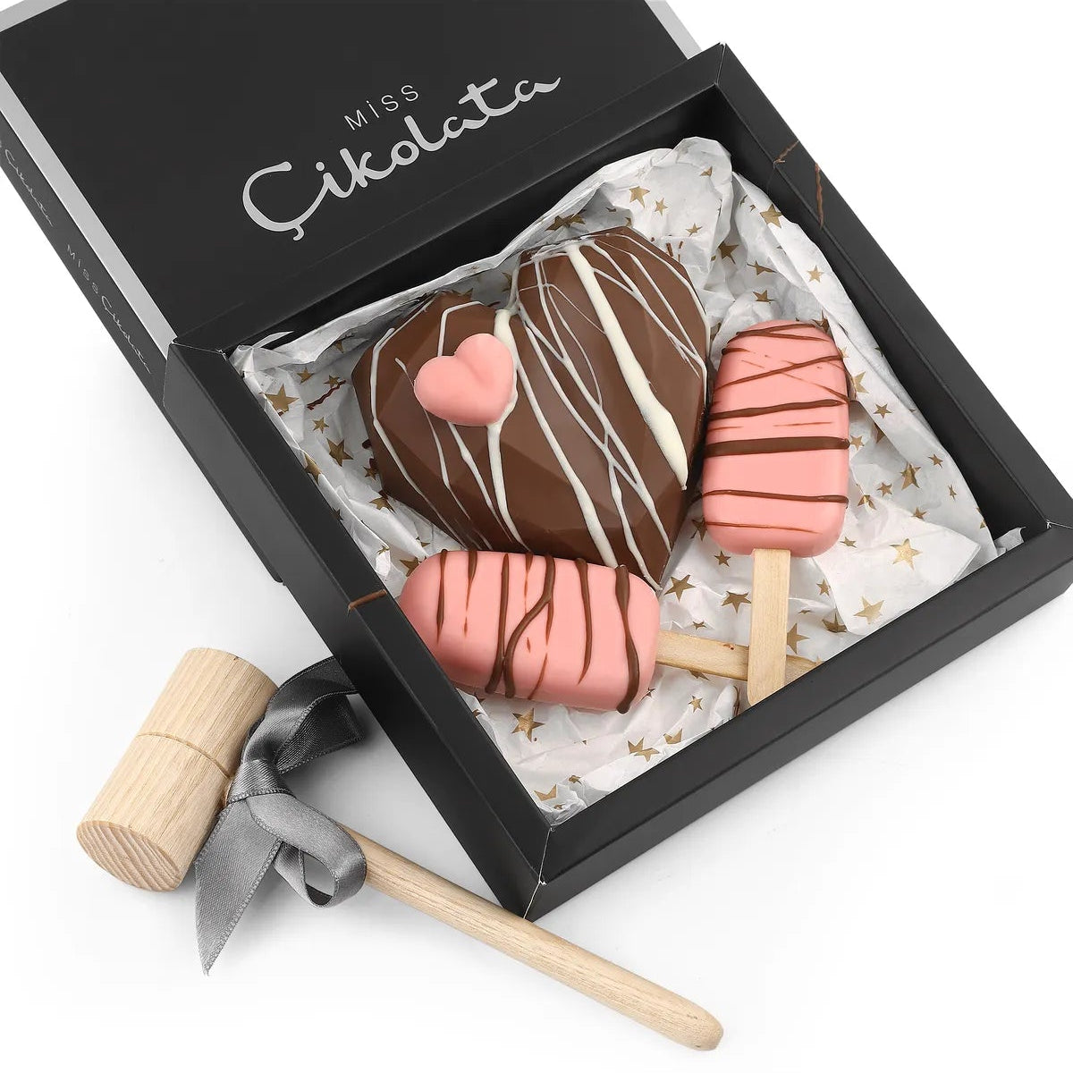 MY HEART IS WITH YOU PINATA CHOCOLATE BOX PINK MAGNUM